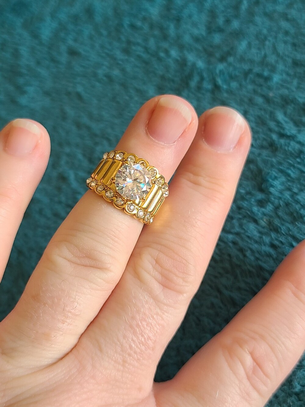 White Sapphire Ring In Sz 5